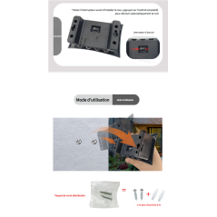 Lampe Solaire Murale Décorative - Éclairage Haut-Bas - 2 LED - Lumière Chaude - Inclus Vis - 1,2V - 4PCS · Smarty Paris